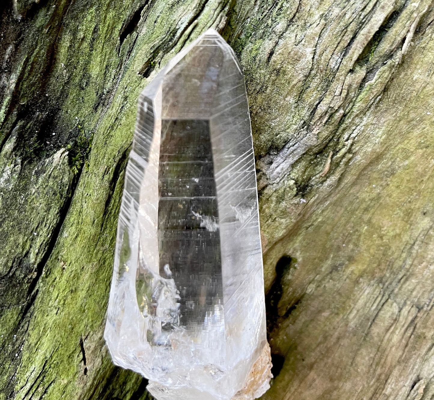 Stunning Columbian Lemurian Optical Quartz Point with Phantom Specimen 47.3g Mineral Crystal