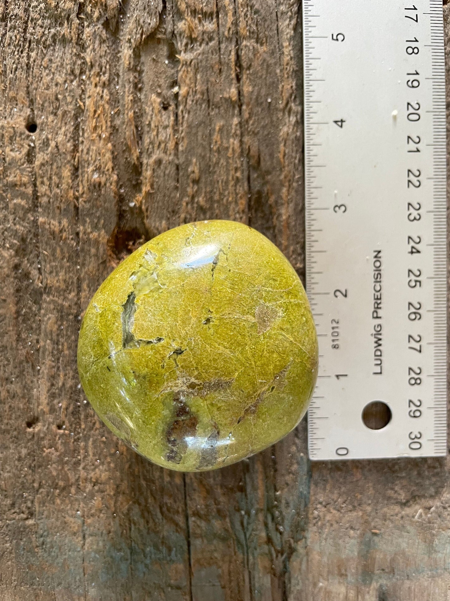 Polished Green Opal Palm Stone From Madagascar, Specimen 190g