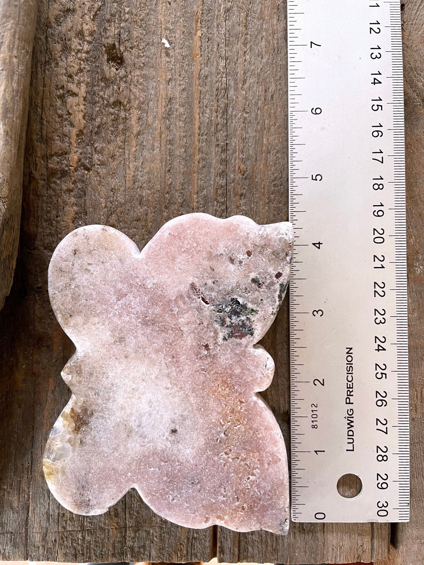 Pink Amethyst Polished Butterfly Specimen from Brazil 355g Mineral