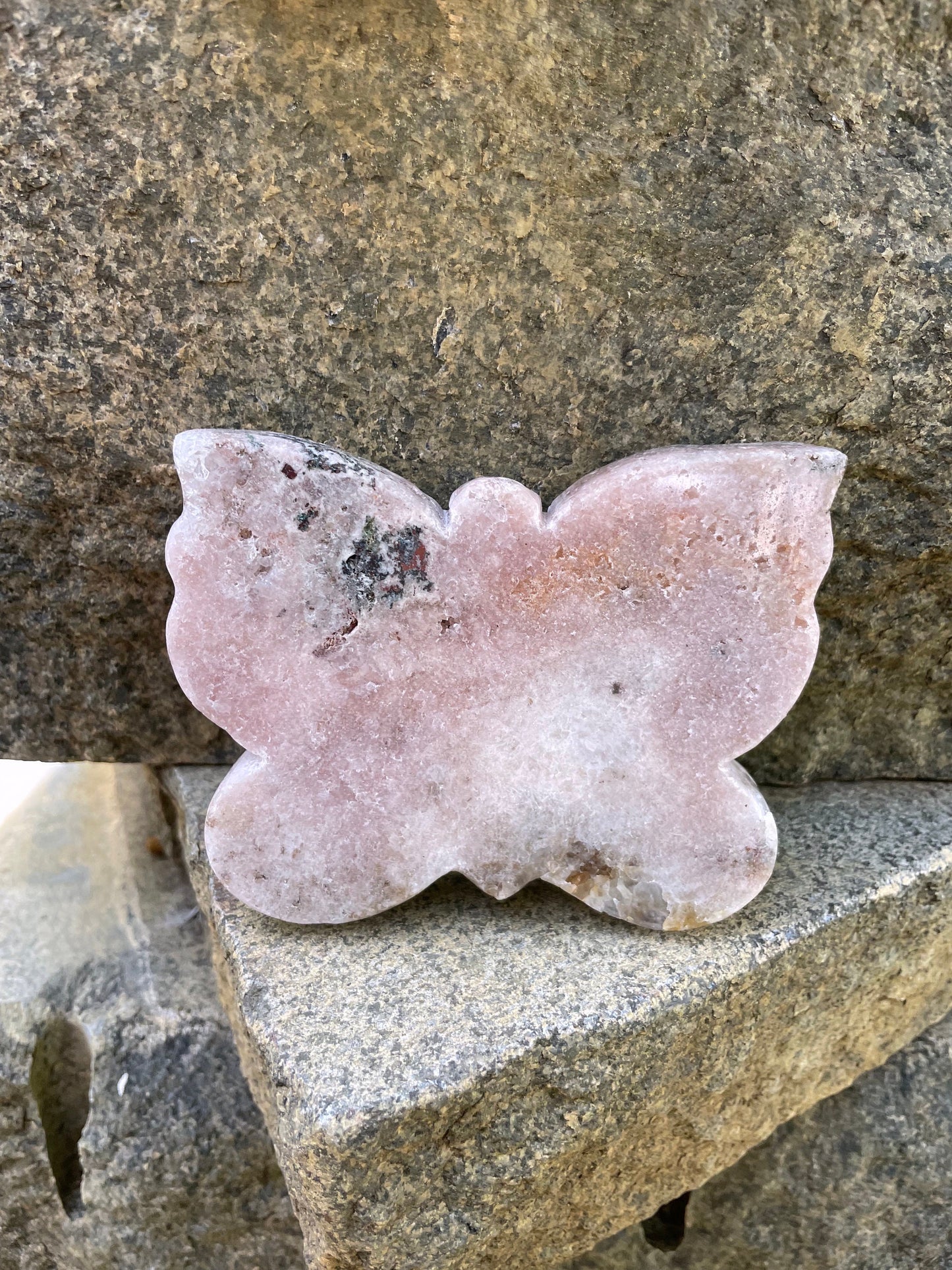 Pink Amethyst Polished Butterfly Specimen from Brazil 355g Mineral