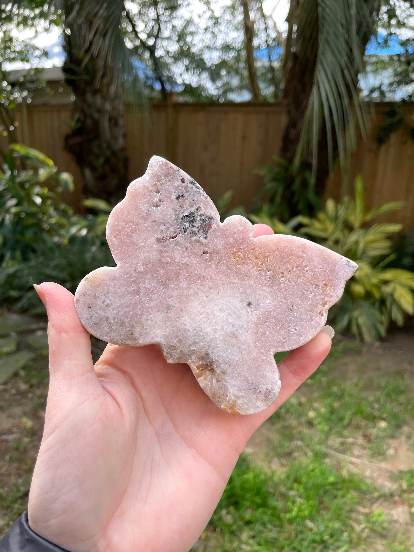 Pink Amethyst Polished Butterfly Specimen from Brazil 355g Mineral