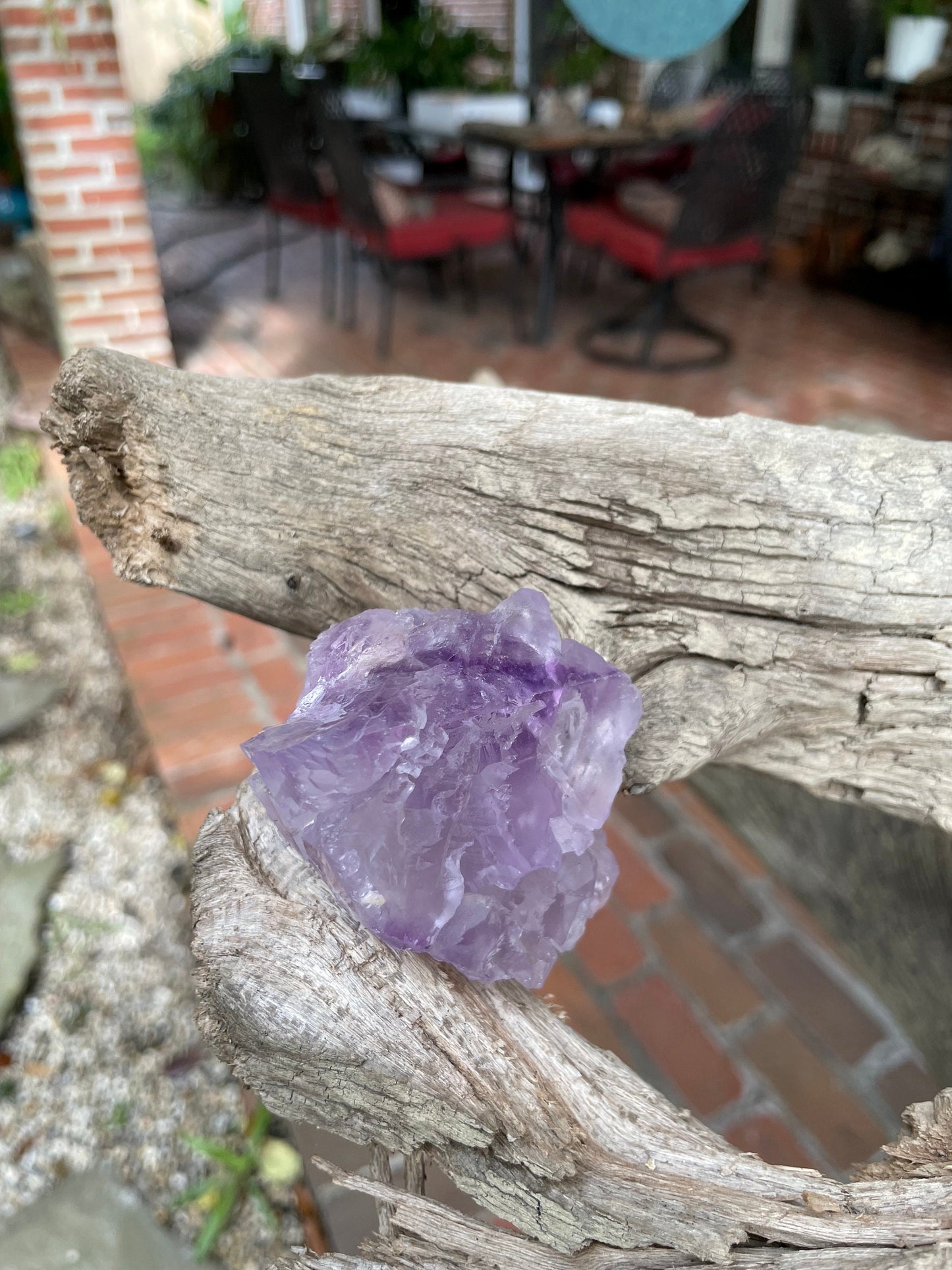 Etched Bi-Color Amethyst Quartz Specimen 183.9g From Santo Se, Bahia, Brazil Mineral Crystal