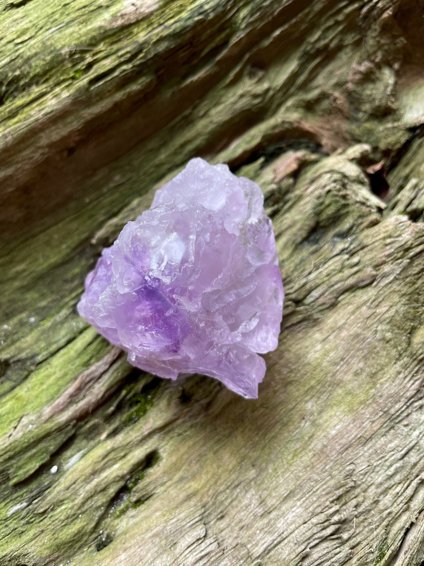 Etched Bi-Color Amethyst Quartz Specimen 183.9g From Santo Se, Bahia, Brazil Mineral Crystal