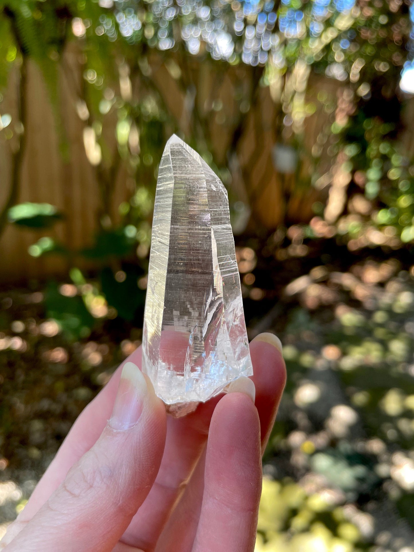 Stunning Columbian Lemurian Optical Quartz Point with Phantom Specimen 47.3g Mineral Crystal