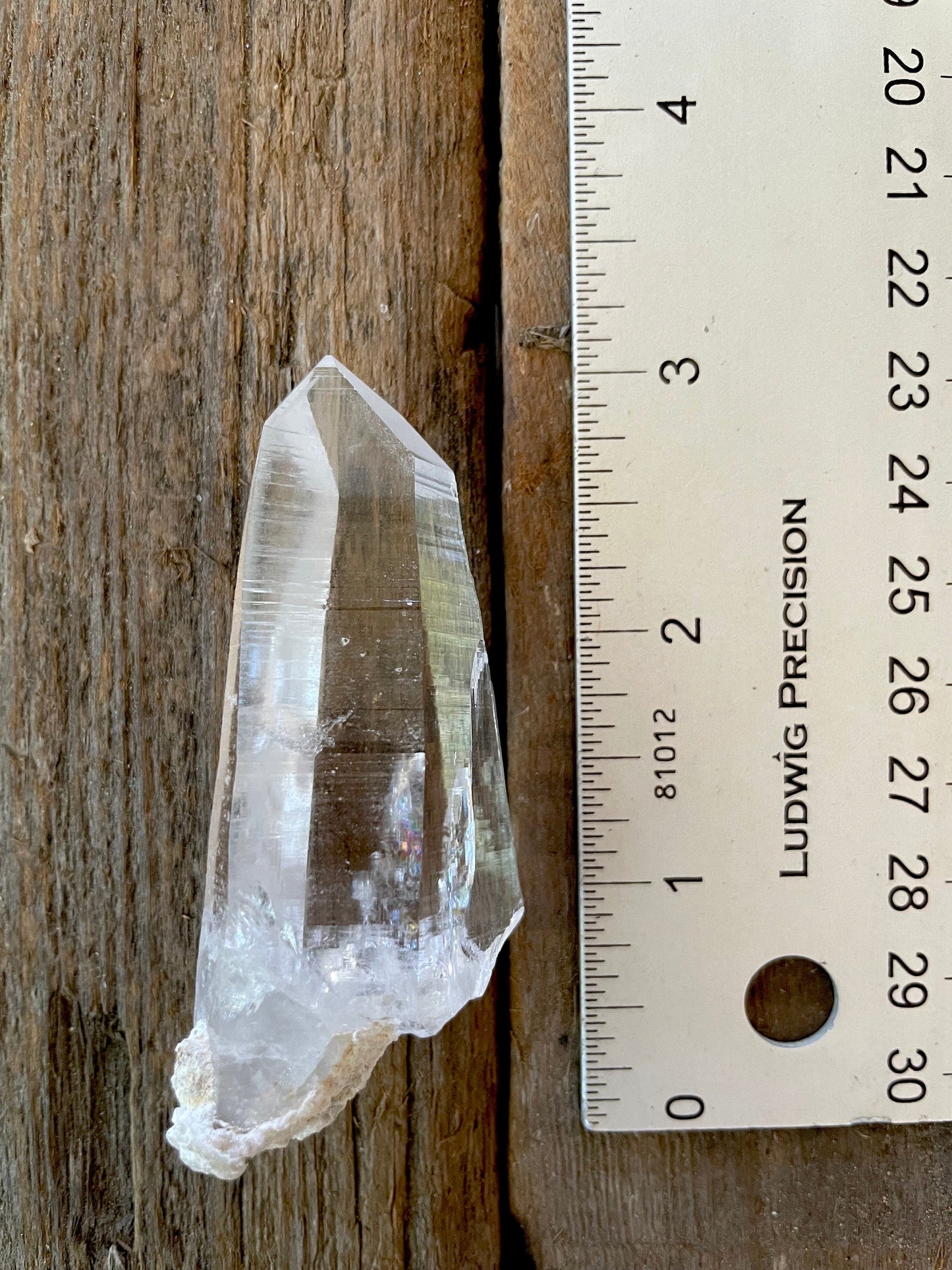 Stunning Columbian Lemurian Optical Quartz Point with Phantom Specimen 47.3g Mineral Crystal