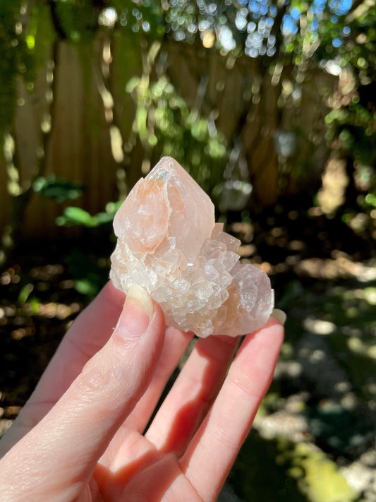 Spirit Quartz Cluster with Hematite Specimen 92g From South Africa