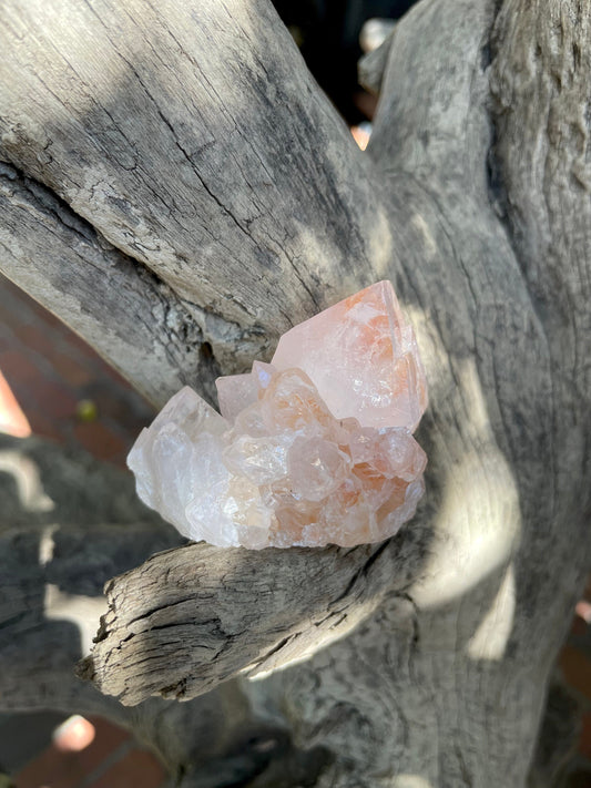 Spirit Quartz Cluster with Hematite Specimen 92g From South Africa