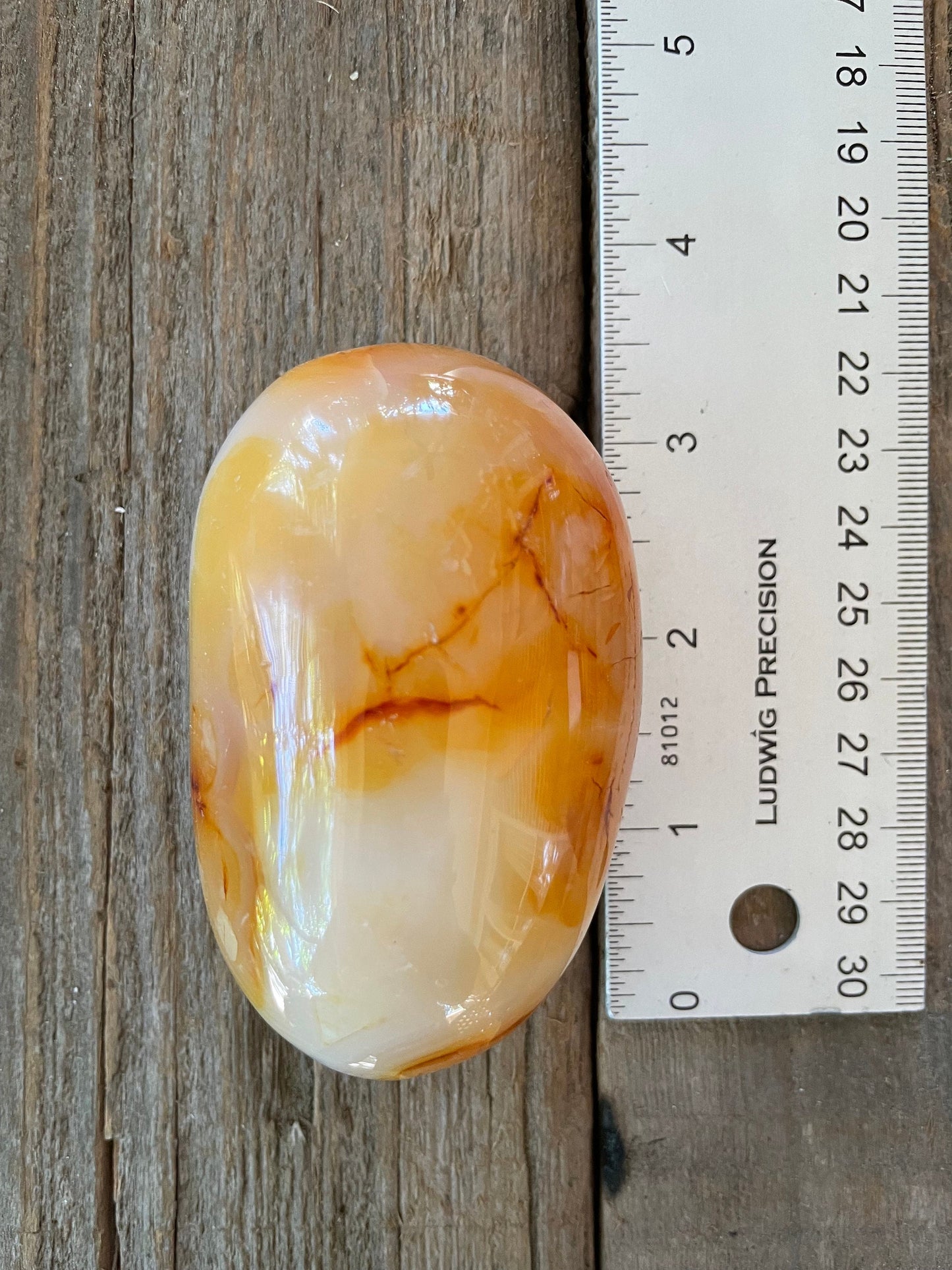 Carnelian Palm Stone/Gallete Specimen 251.5g From Madagascar