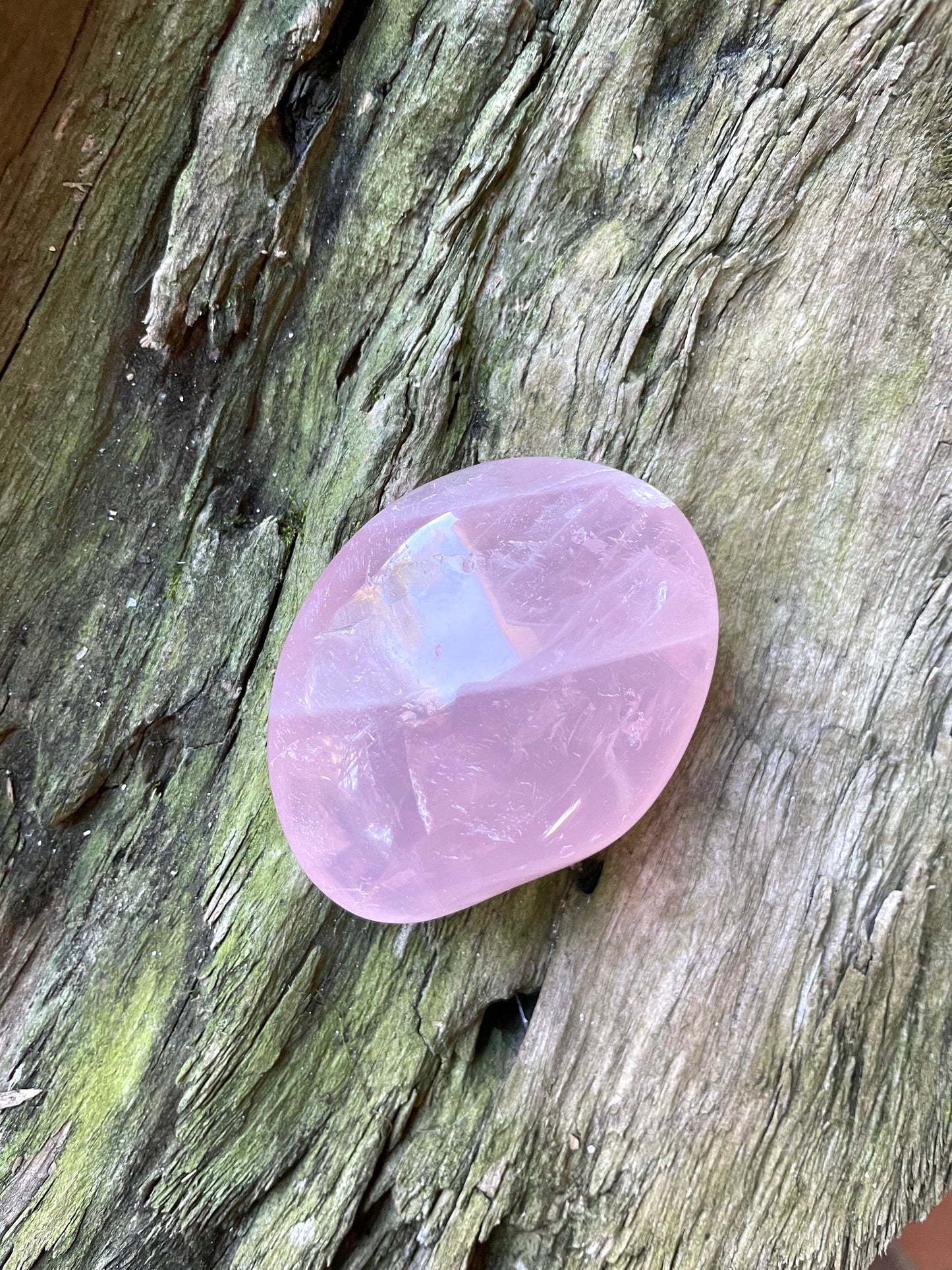 Polished Rose Quartz Palm Stone From Madagascar 148.3g Specimen