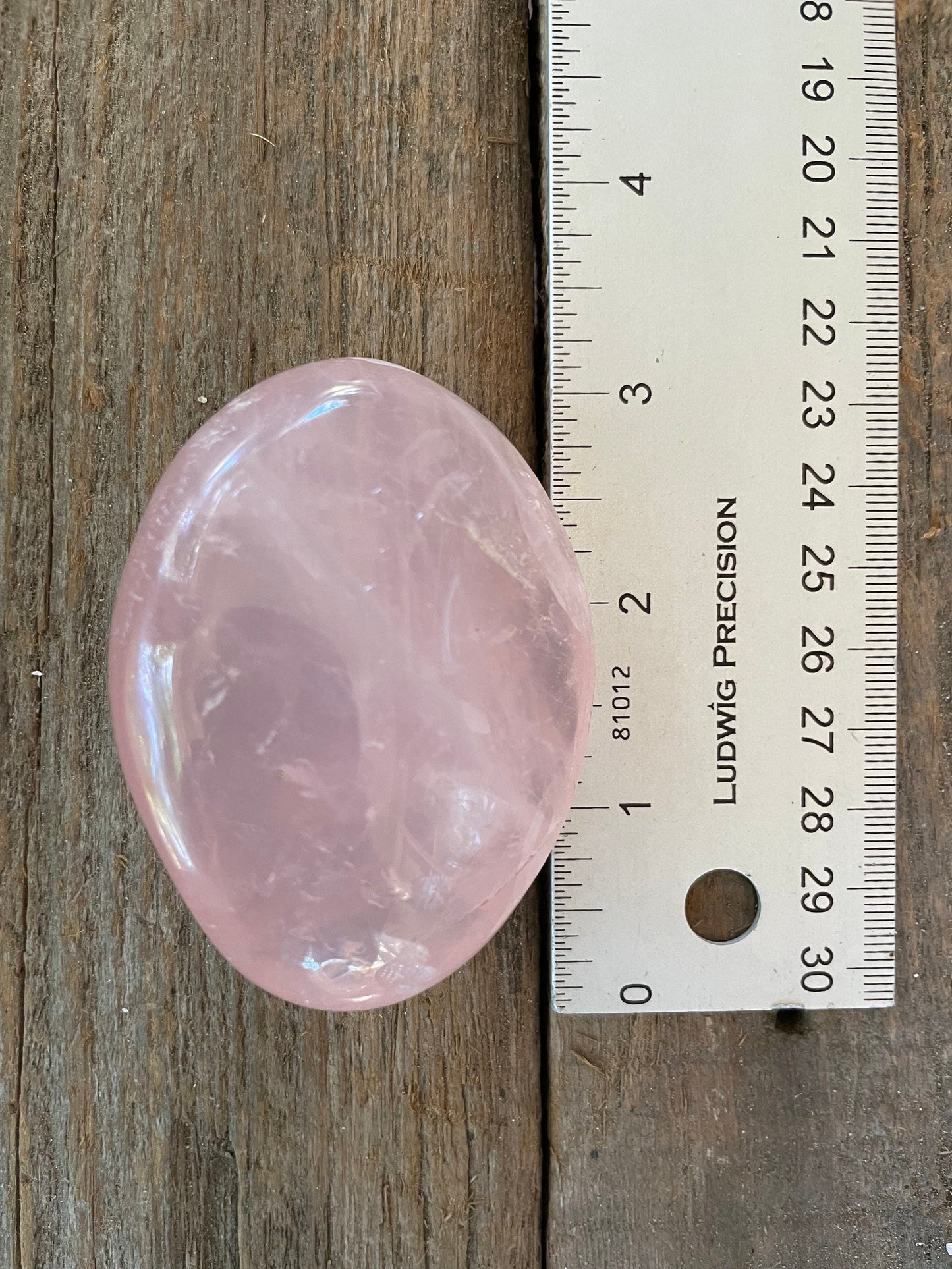 Polished Rose Quartz Palm Stone From Madagascar 148.3g Specimen