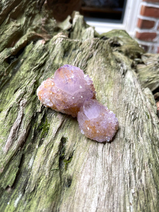 Amethyst w/Hematite Spirit Quartz Point Specimen 61.2g  From Mpumalanga South Africa