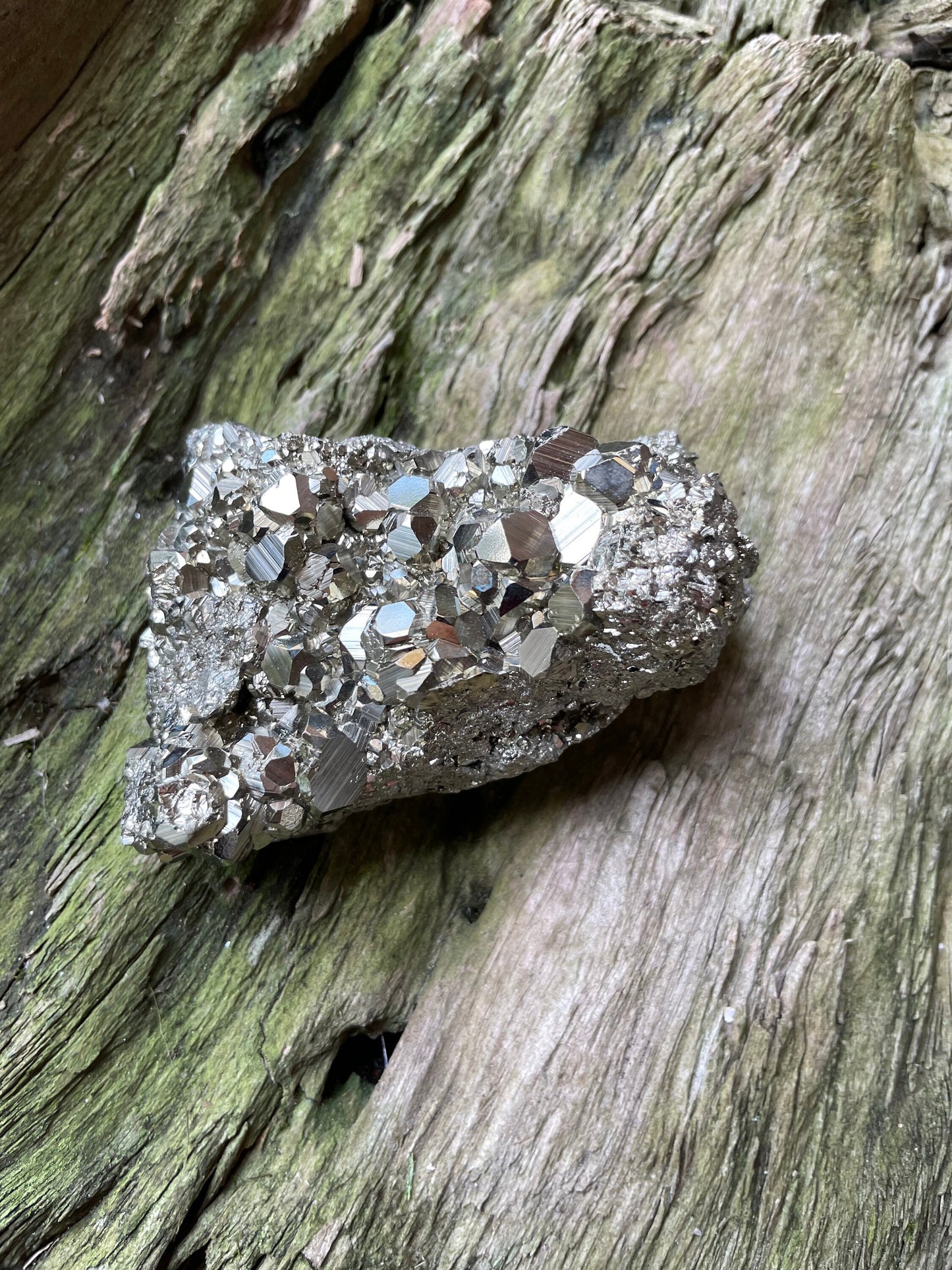 Beautiful Natural Raw Pyrite Crystal Specimen 300g, from Huanzala, Peru Crystals