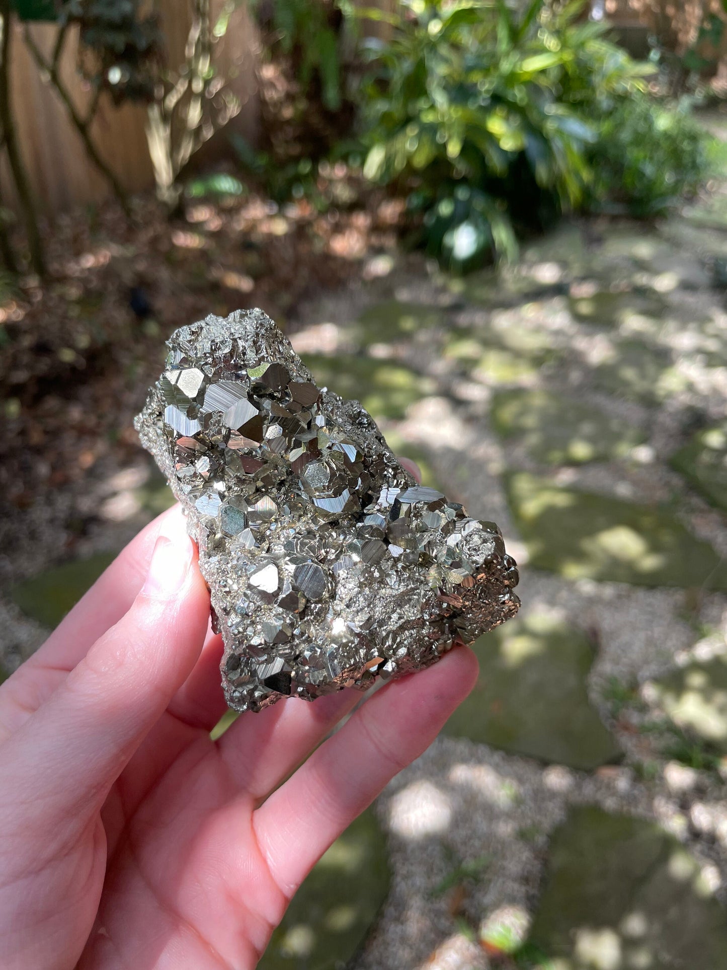 Beautiful Natural Raw Pyrite Crystal Specimen 300g, from Huanzala, Peru Crystals