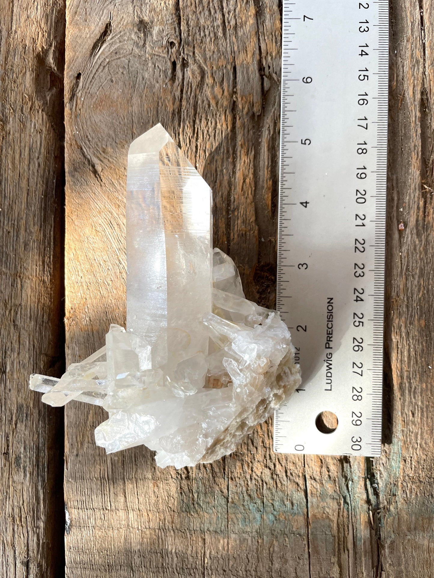 Gorgeous Water Clear Quartz Cluster From Mount. Ida Montgomery Co, Arkansas 332g Specimen