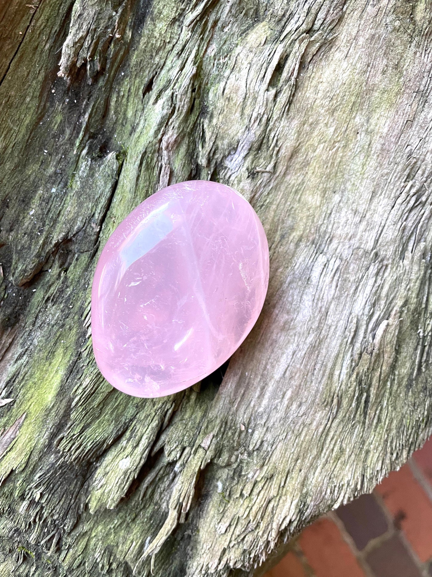 Polished Rose Quartz Palm Stone From Madagascar 148.3g Specimen