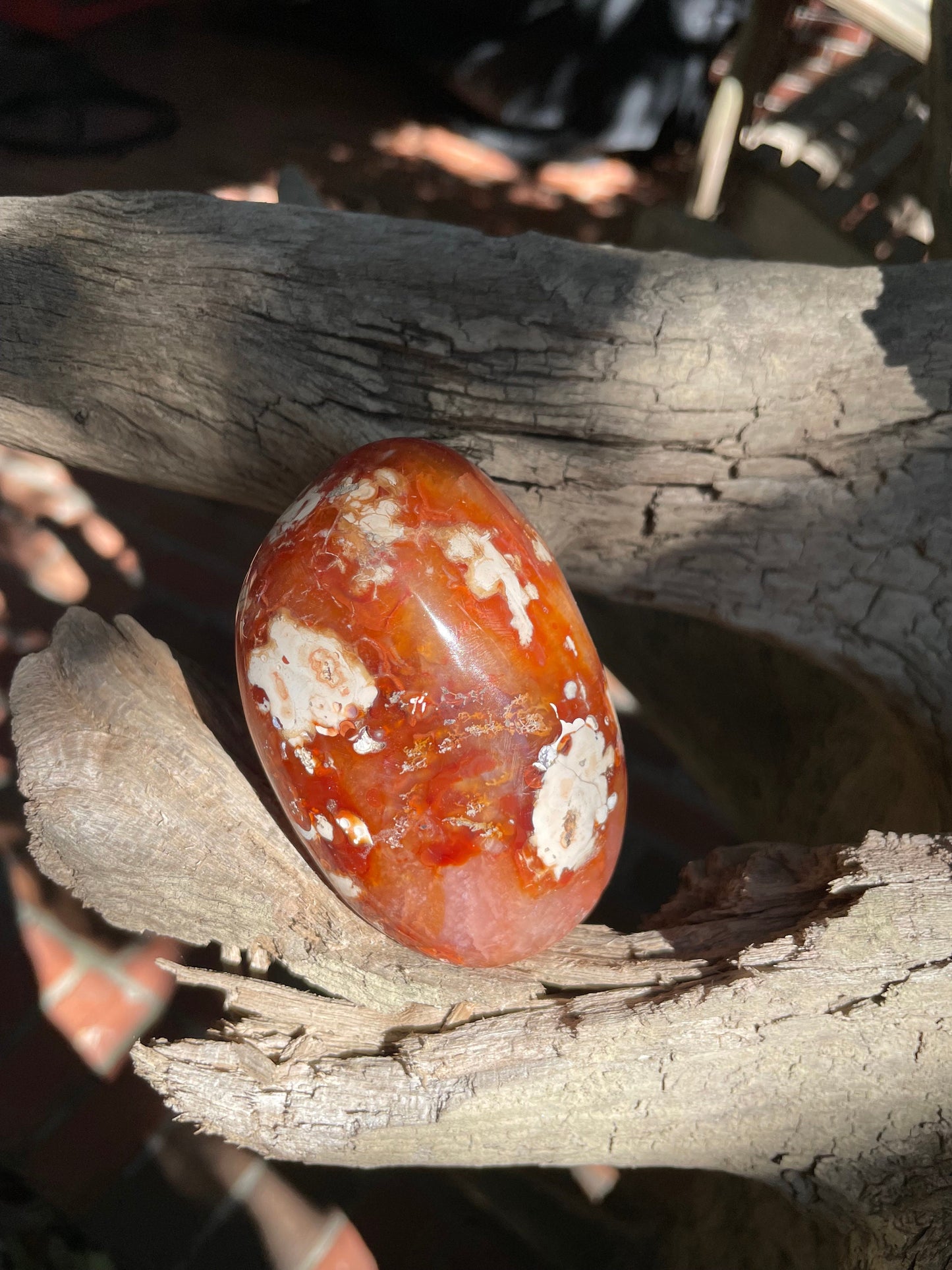 Carnelian Palm Stone Specimen 189.2g From Madagascar Specimen