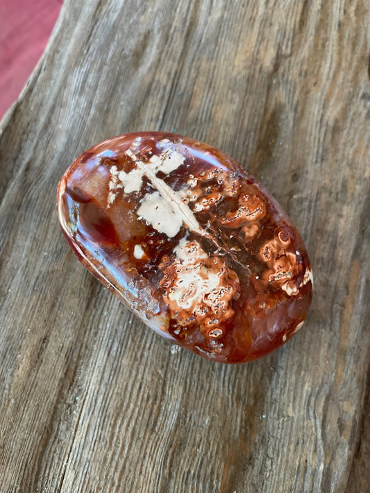 Carnelian Palm Stone Specimen 189.2g From Madagascar Specimen