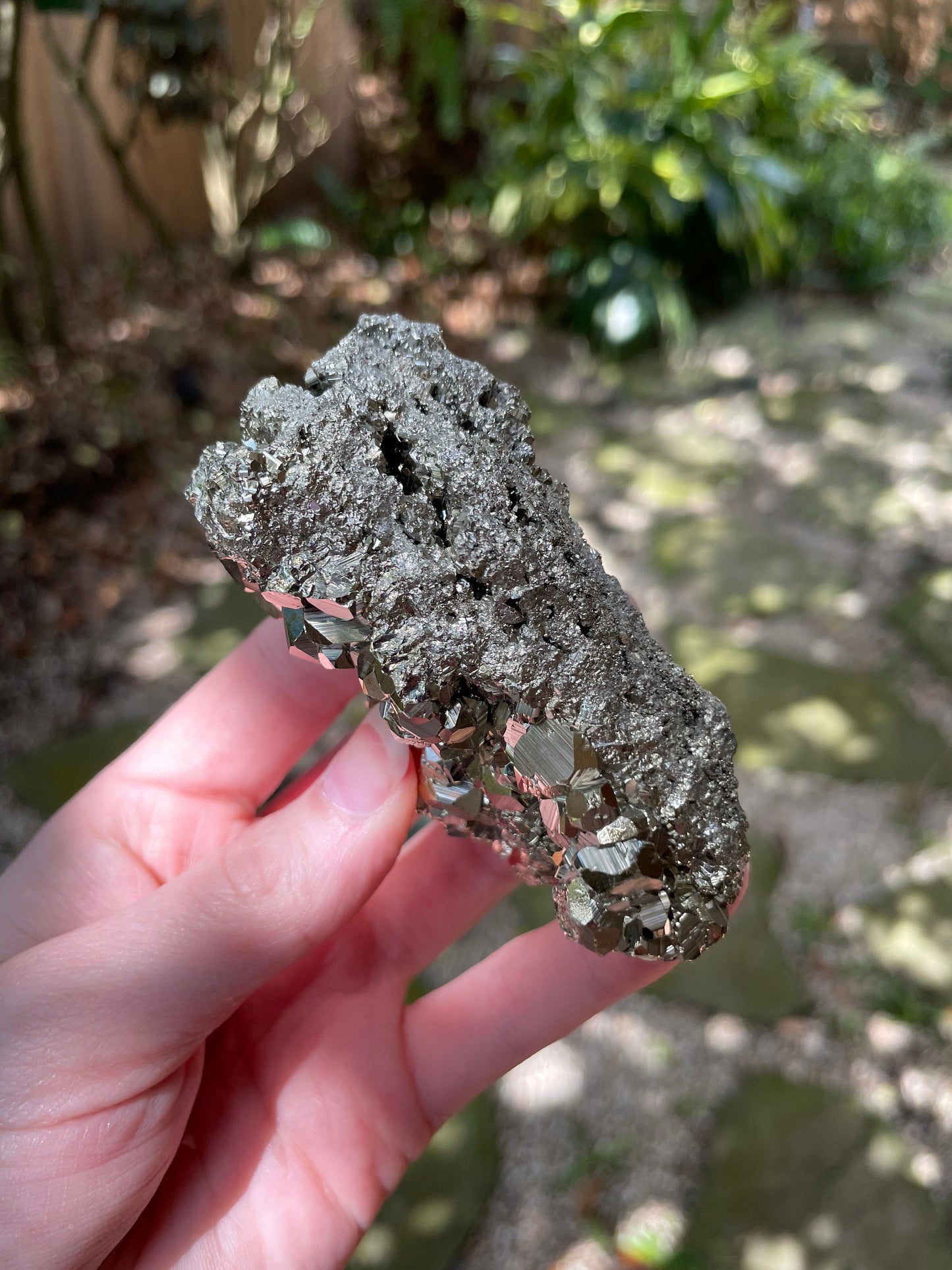 Beautiful Natural Raw Pyrite Crystal Specimen 300g, from Huanzala, Peru Crystals
