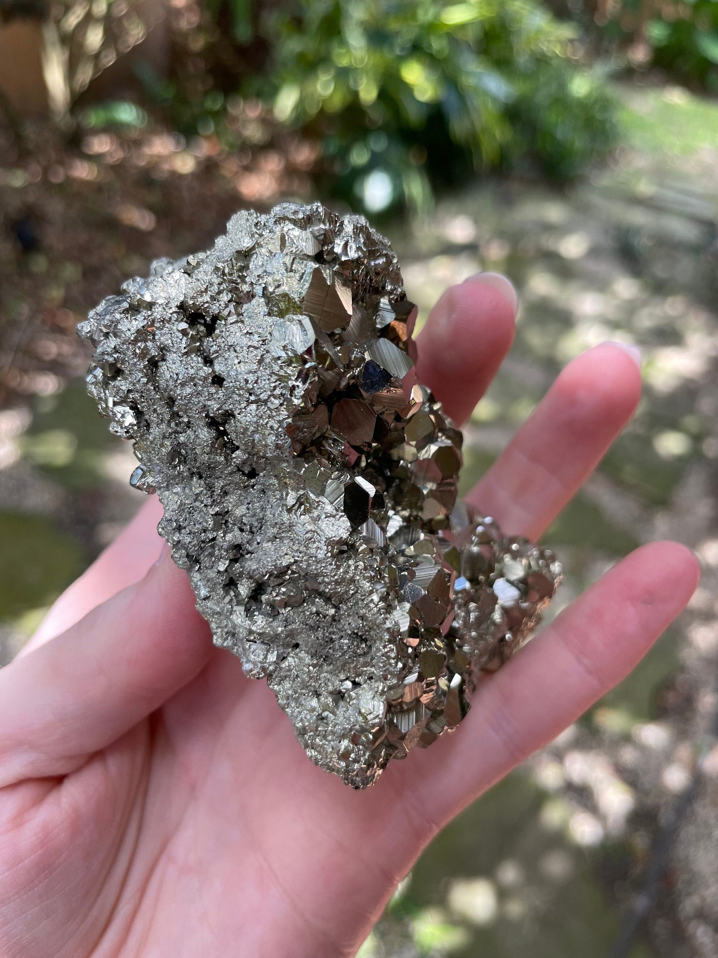 Beautiful Natural Raw Pyrite Crystal Specimen 300g, from Huanzala, Peru Crystals
