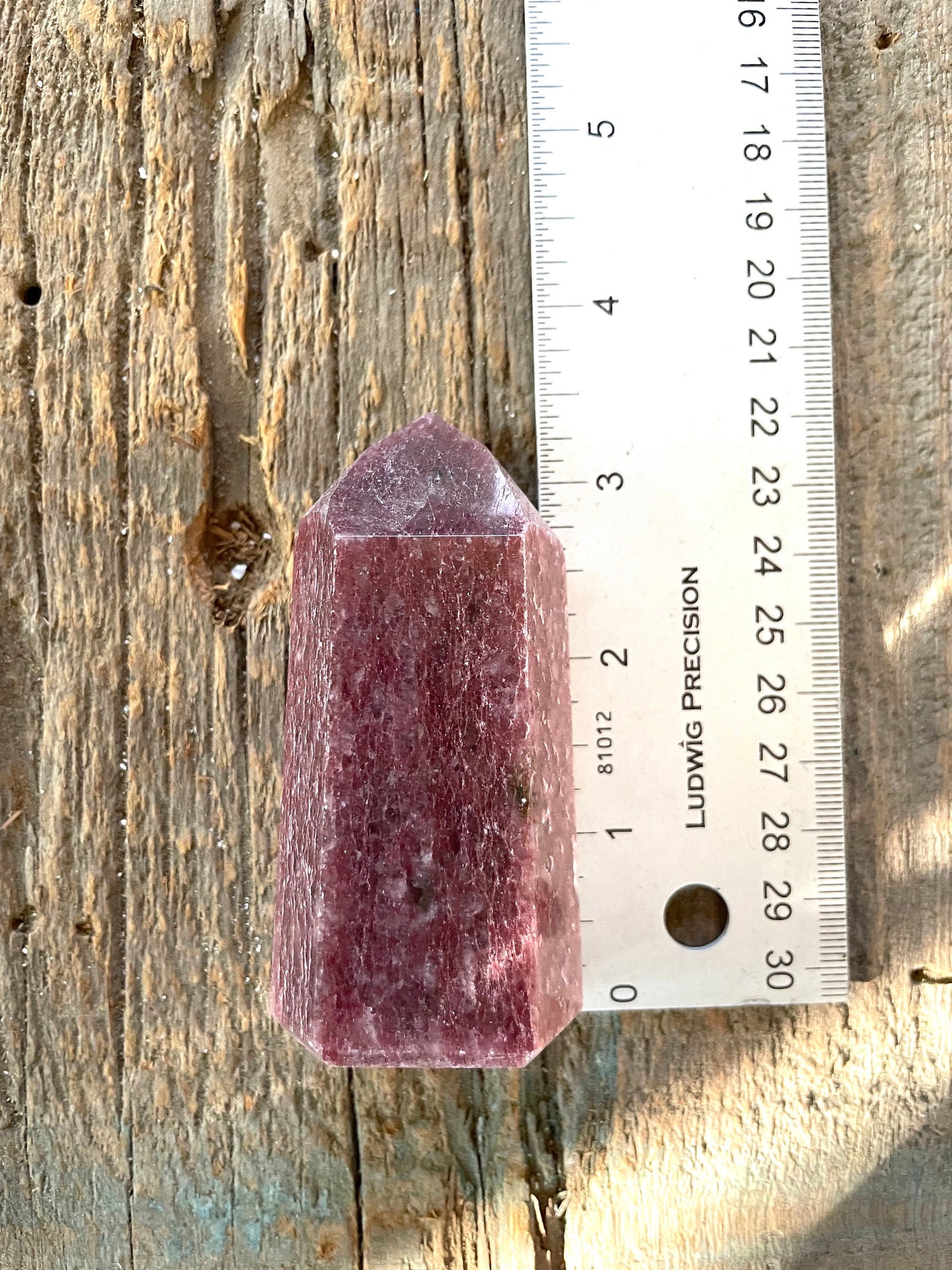 Red Aventurine/Hematite Included Quartz 172.4g Polished Point Specimen From Brazil