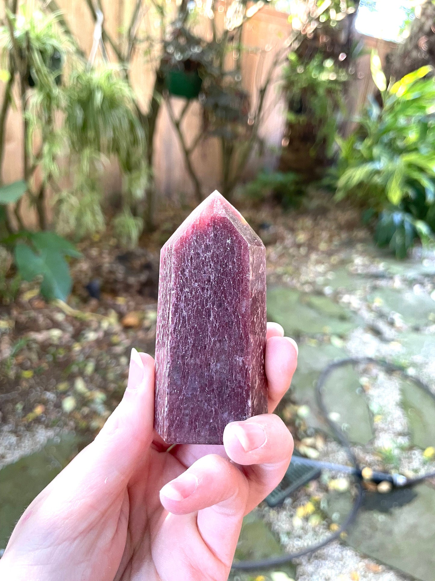 Red Aventurine/Hematite Included Quartz 172.4g Polished Point Specimen From Brazil