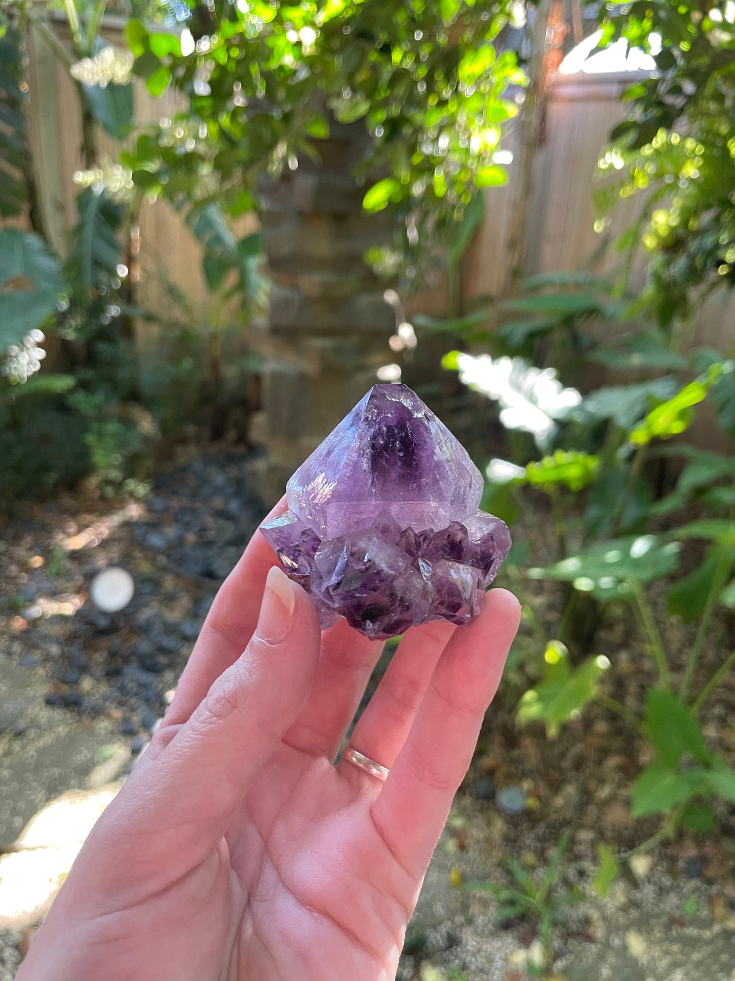 Chunky 98g Amethyst Spirit Quartz Point Specimen Deep Purple Mineral