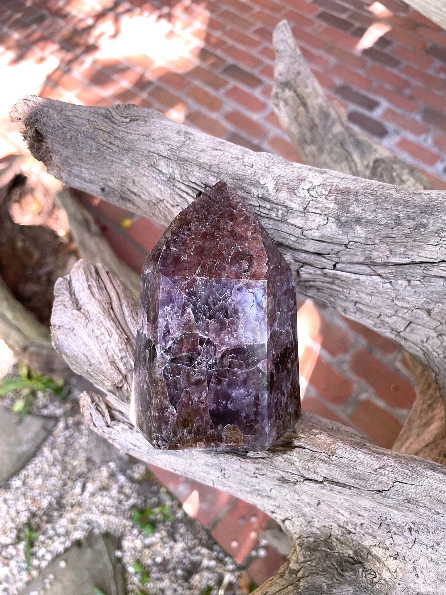 Polished Amethyst Super 7 Melody Stone Quartz Point 456g Specimen  From Minas Gerais Brazil