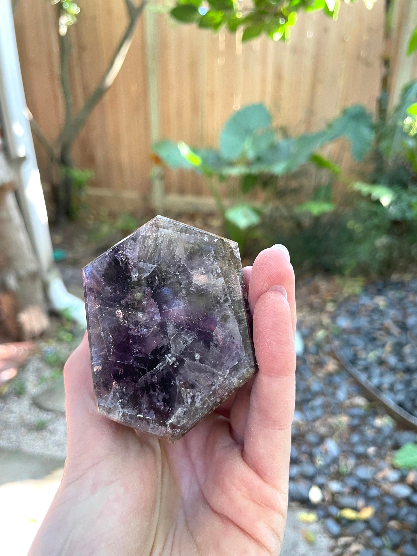Polished Amethyst Super 7 Melody Stone Quartz Point 456g Specimen  From Minas Gerais Brazil