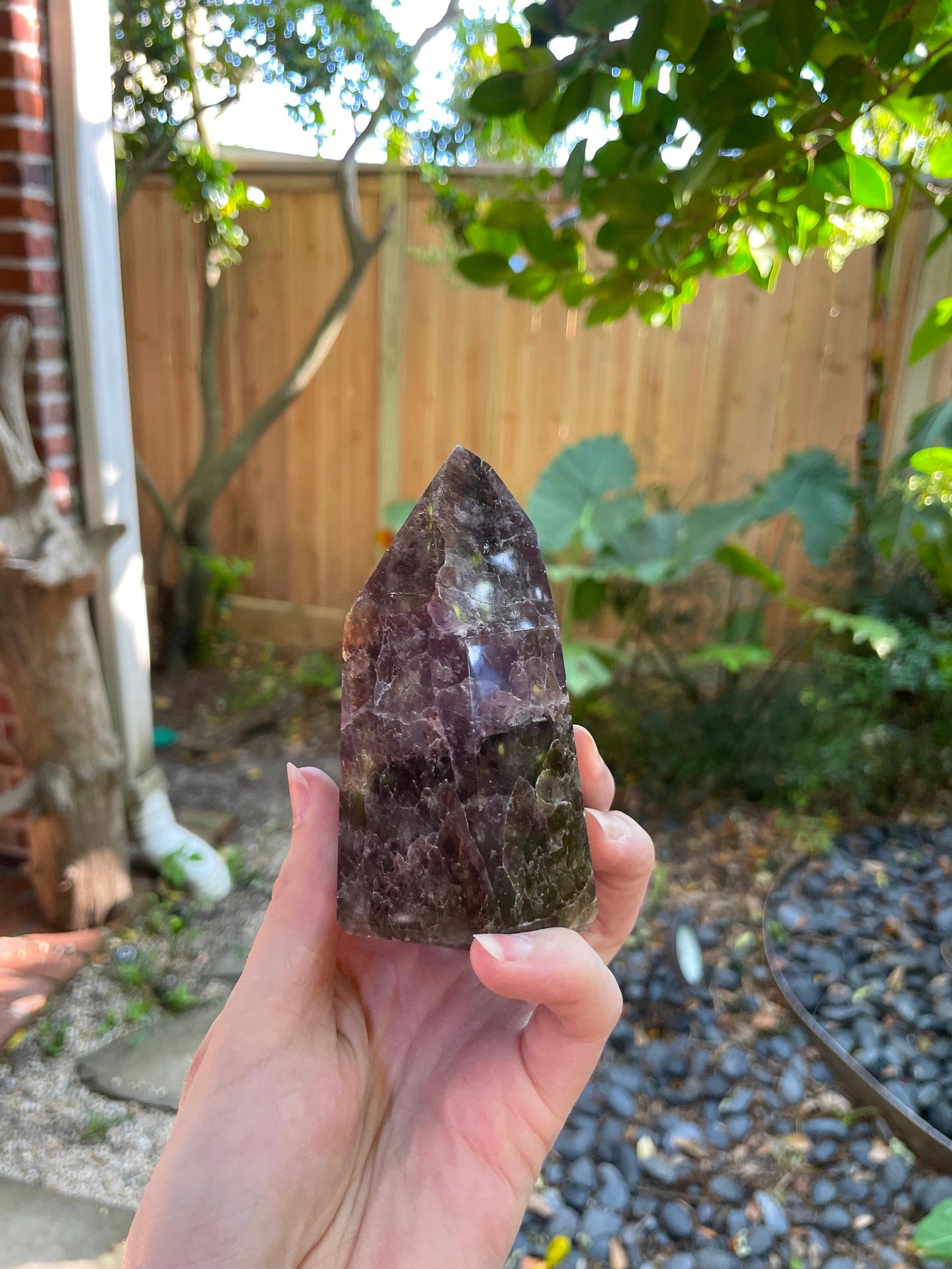 Polished Amethyst Super 7 Melody Stone Quartz Point 456g Specimen  From Minas Gerais Brazil