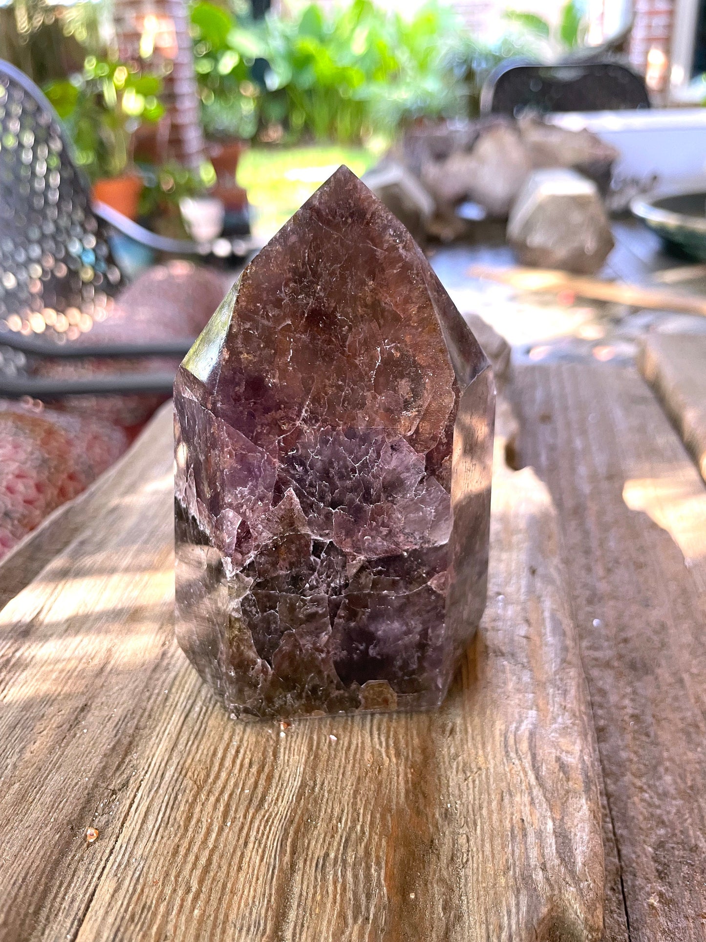 Polished Amethyst Super 7 Melody Stone Quartz Point 456g Specimen  From Minas Gerais Brazil