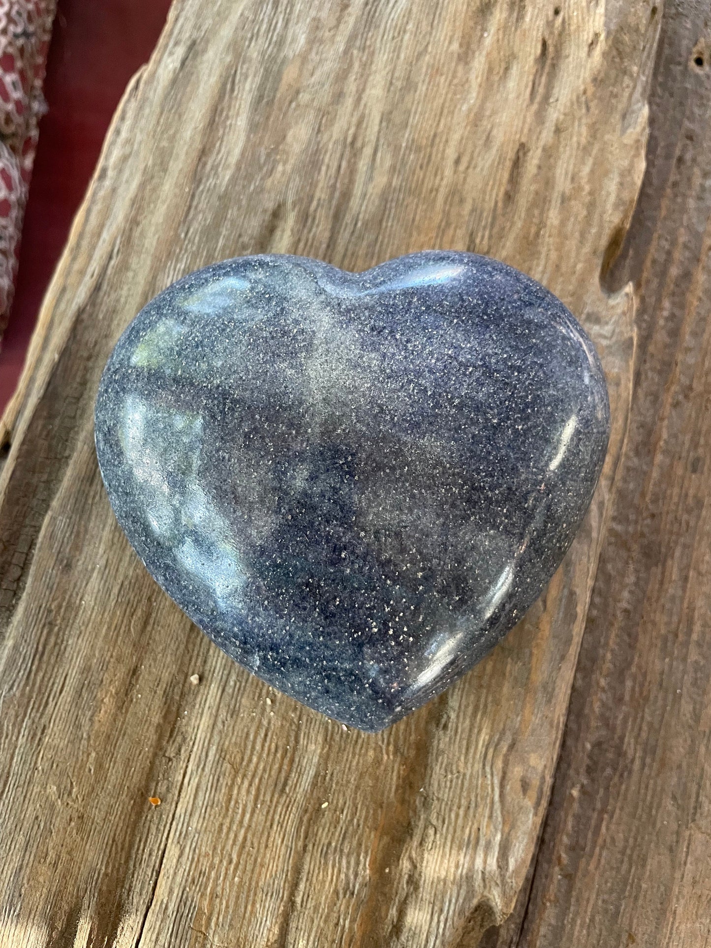 Large Beautiful Blue Polished Lazulite Heart From Madagascar 690g Specimen