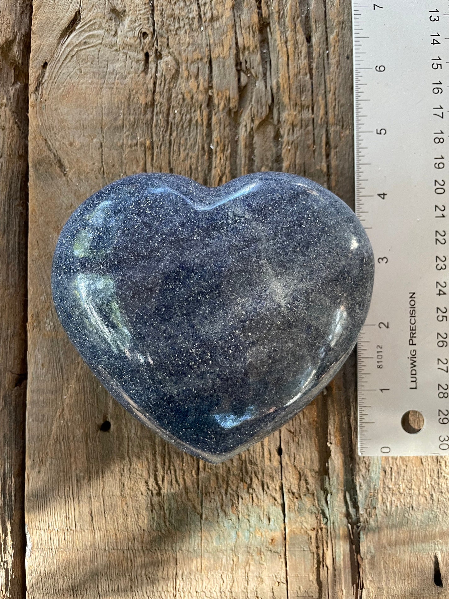 Large Beautiful Blue Polished Lazulite Heart From Madagascar 690g Specimen