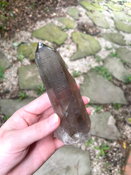 Smokey Quartz Point Specimen Polished Tip, Minas Gerias, Brazil. 190g, Specimen Mineral