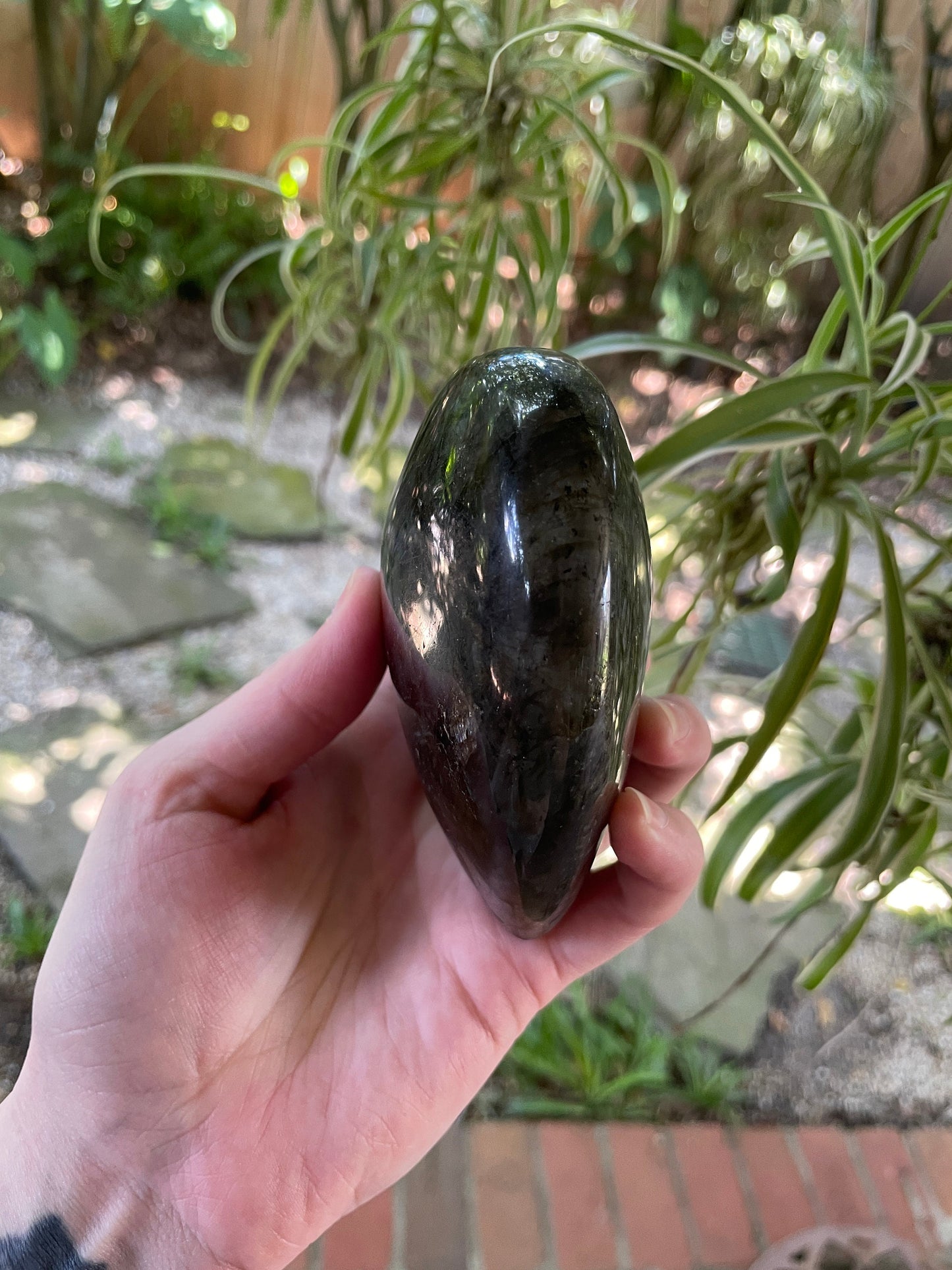 Lovely Large Polished Labradorite Heart 654g Specimen From Madagascar Lovely Flash