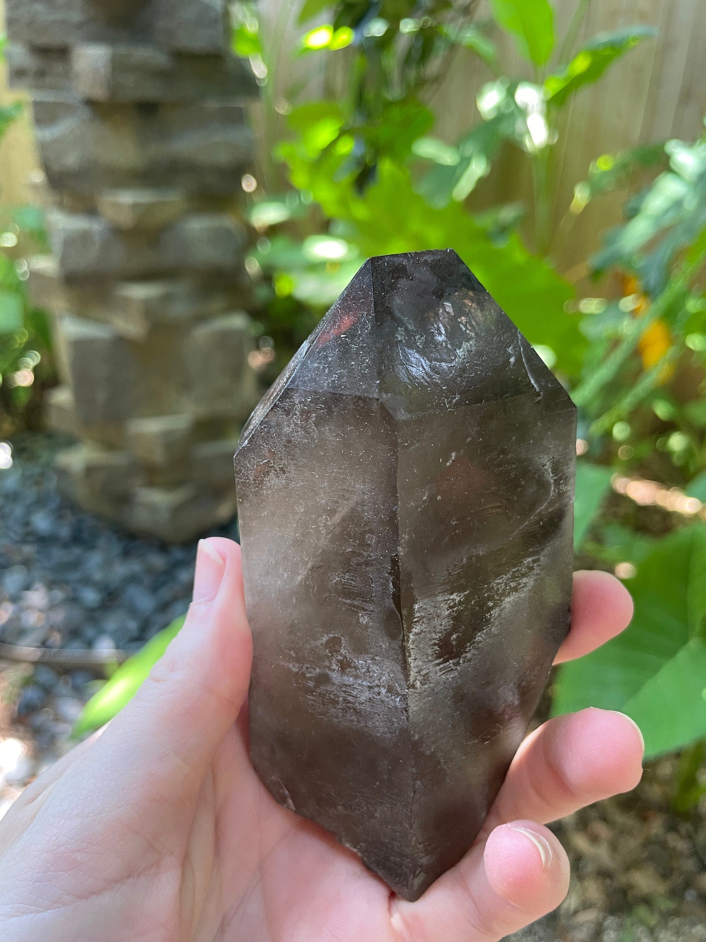 Smokey Phantom Quartz Point Specimen Polished Tip, Minas Gerias, Brazil. 322g, Specimen Mineral