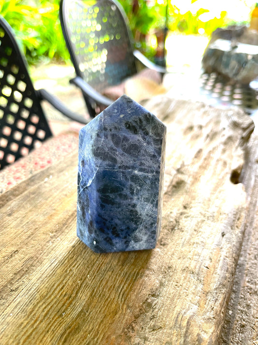 Blue Sodalite Polished Crystal Specimen 140g Specimen from Brazil