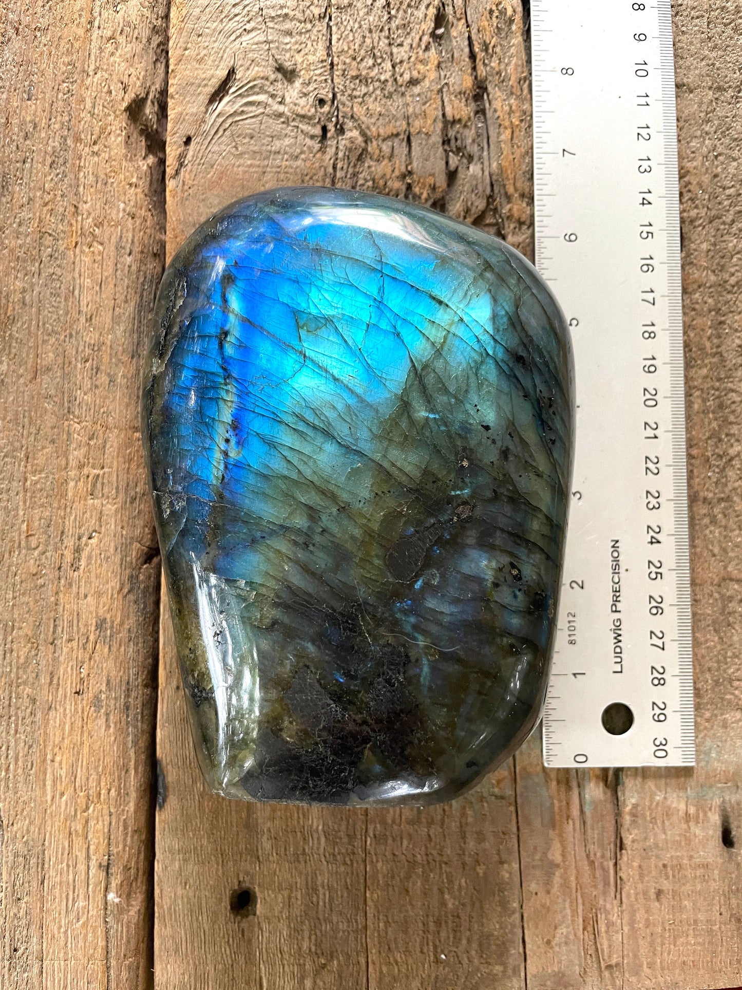 Polished Labradorite Freestanding Display Stone 1780g Specimen Great Flash Mineral Crystal