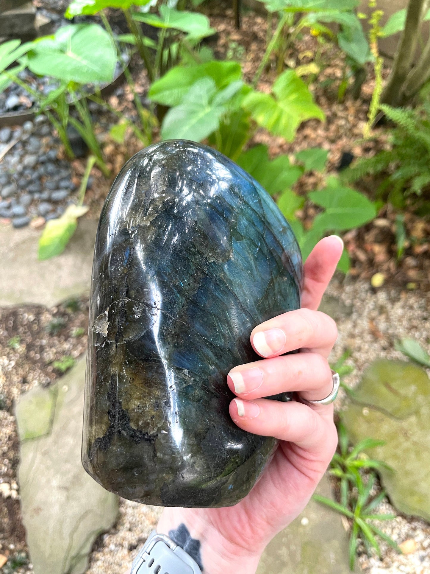 Polished Labradorite Freestanding Display Stone 1780g Specimen Great Flash Mineral Crystal