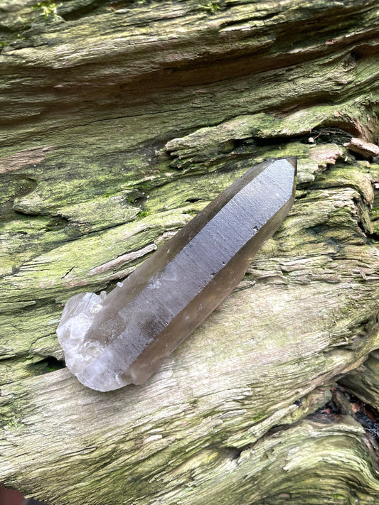 Smokey Quartz Point Specimen Polished Tip, Minas Gerias, Brazil. 190g, Specimen Mineral