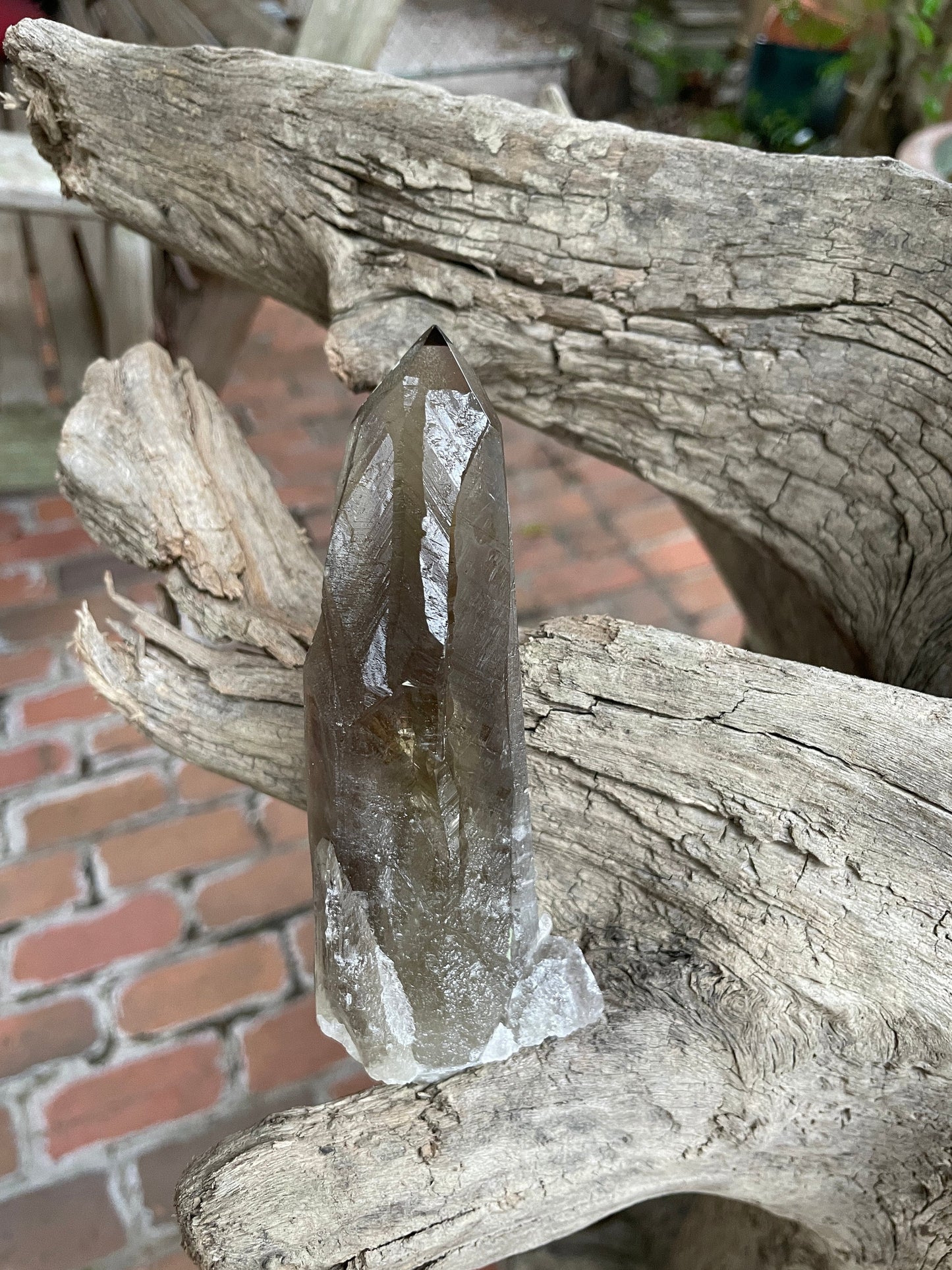 Smokey Quartz Point Specimen Polished Tip, Minas Gerias, Brazil. 190g, Specimen Mineral