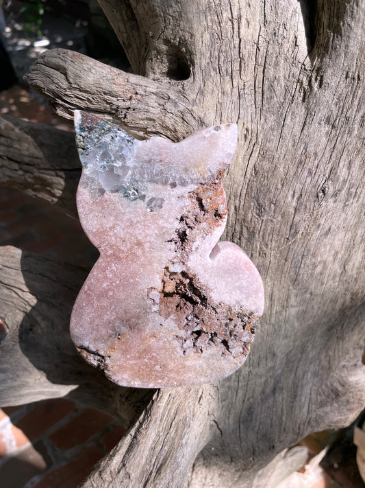 Lovely Pink Amethyst Polished Cat Specimen from Brazil 370g Mineral Crystal