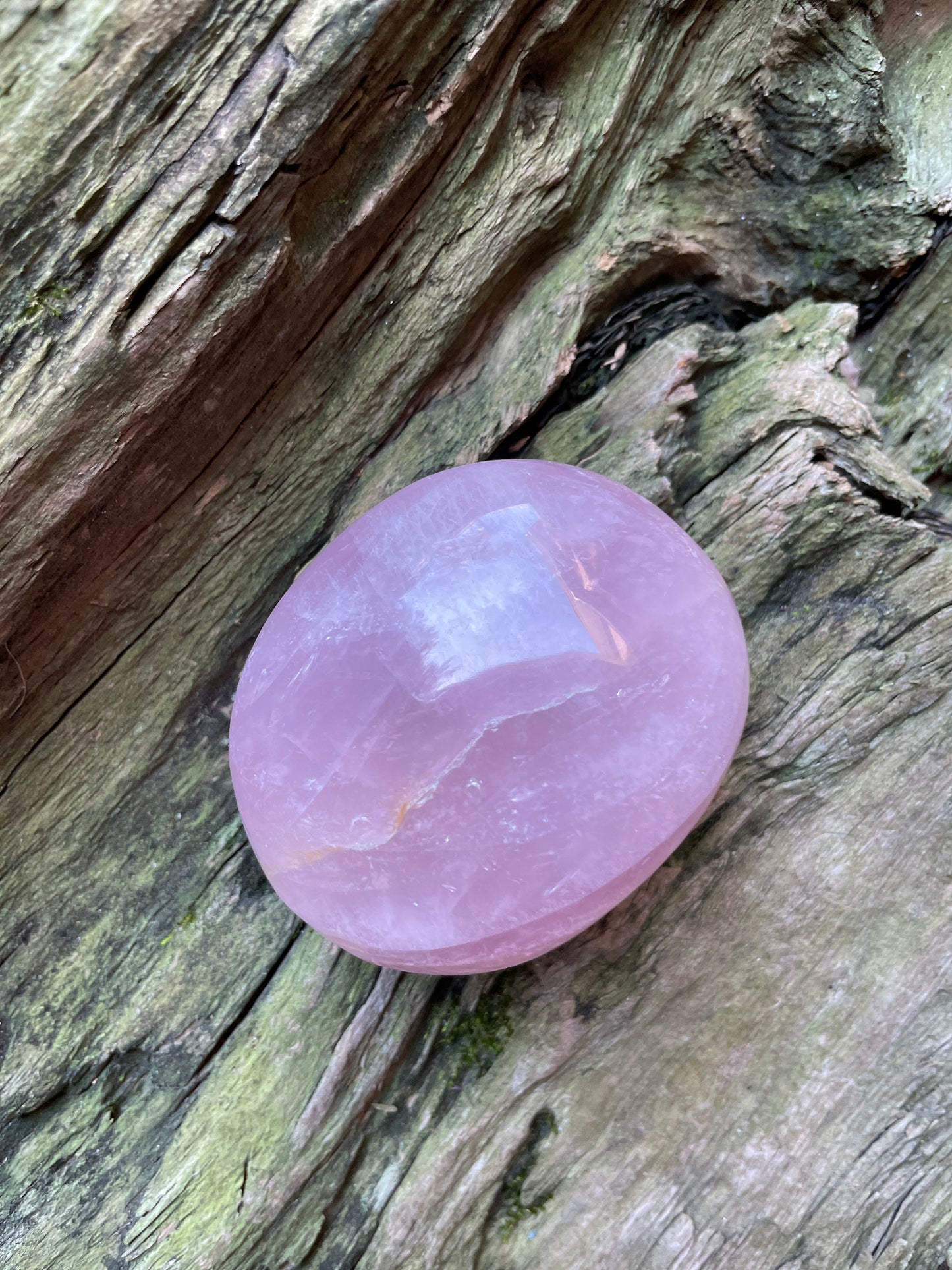 Polished Rose Quartz Palm Stone From Madagascar 212g Specimen Mineral Crystal