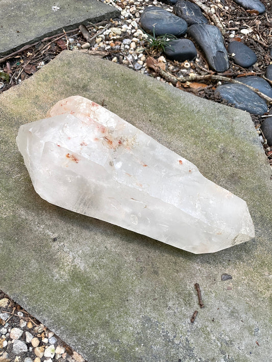 Large Double Terminated Quartz Point 2116g 4lbs 10.6oz With Hematite From Minas Gerais Brazil Specimen Mineral Crystal