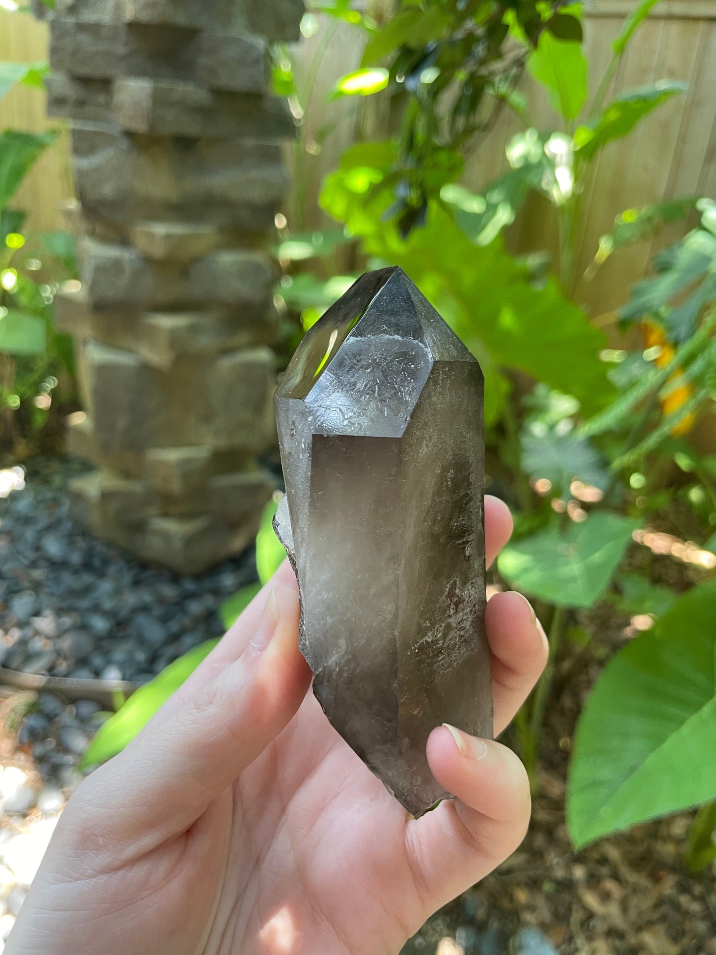 Smokey Phantom Quartz Point Specimen Polished Tip, Minas Gerias, Brazil. 322g, Specimen Mineral