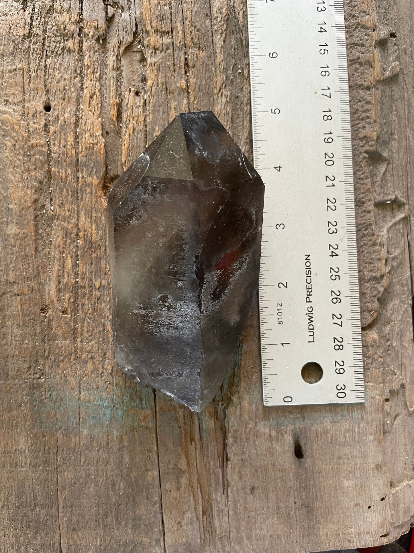 Smokey Phantom Quartz Point Specimen Polished Tip, Minas Gerias, Brazil. 322g, Specimen Mineral