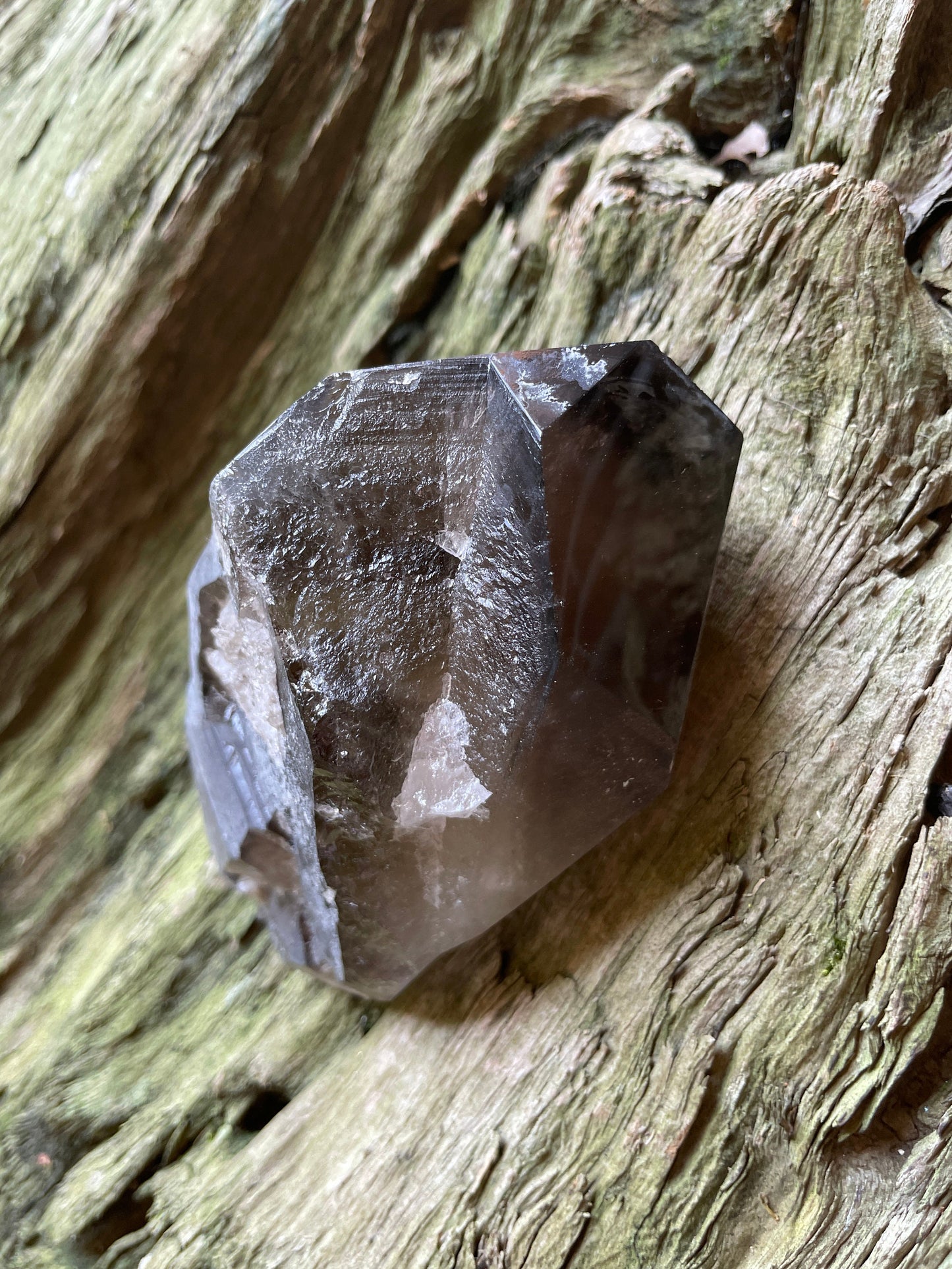 Smokey Phantom Quartz Point Specimen Polished Tip, Minas Gerias, Brazil. 322g, Specimen Mineral