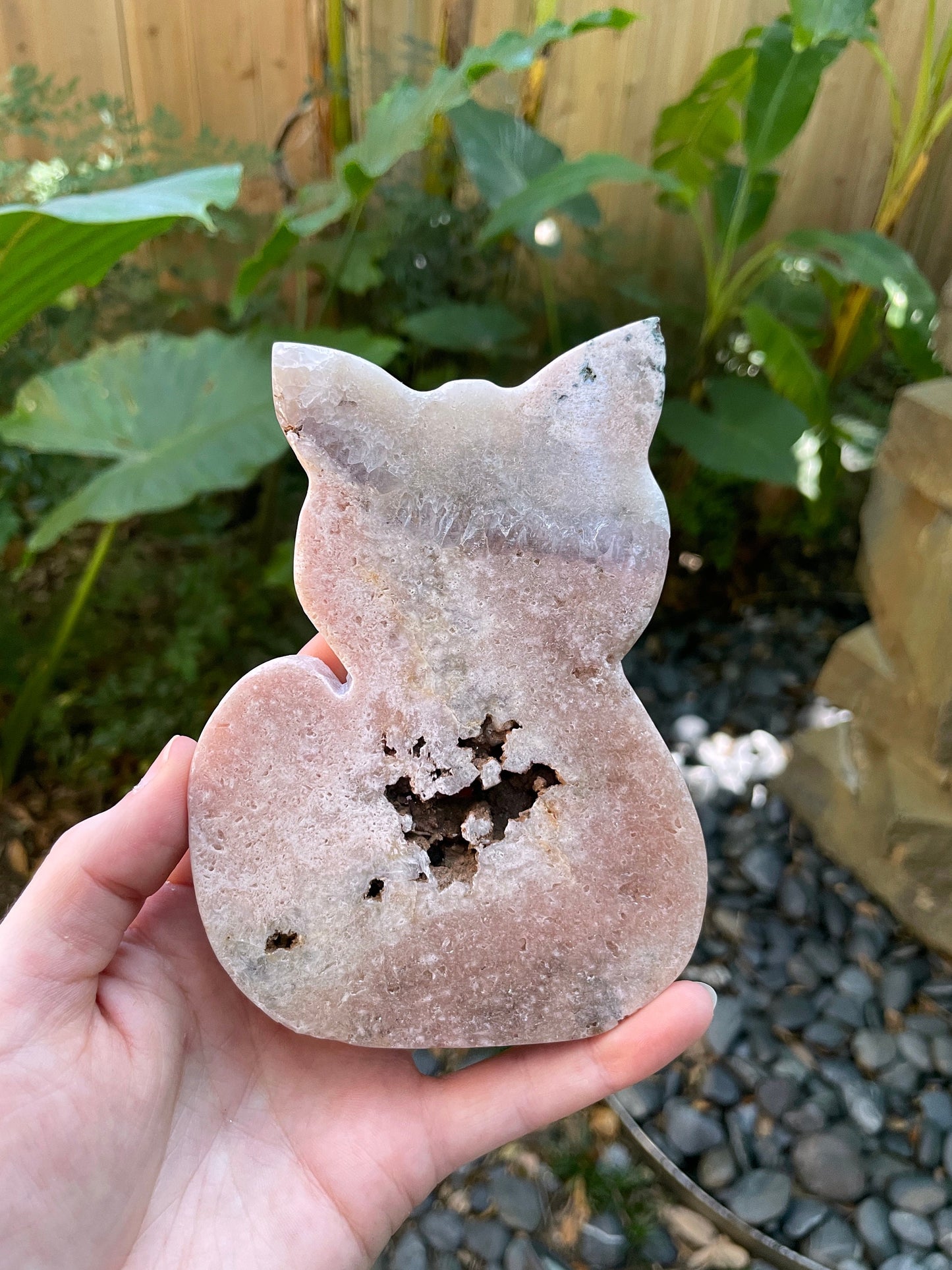 Lovely Pink Amethyst Polished Cat Specimen from Brazil 370g Mineral Crystal