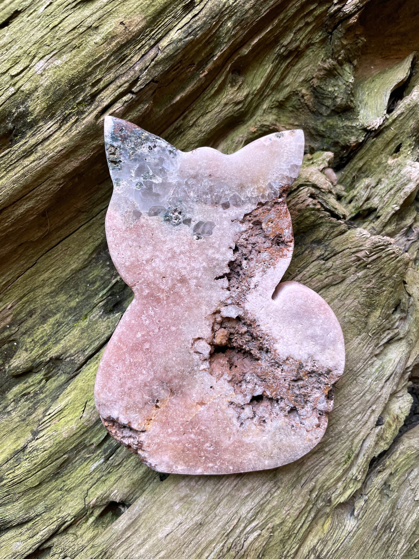 Lovely Pink Amethyst Polished Cat Specimen from Brazil 370g Mineral Crystal