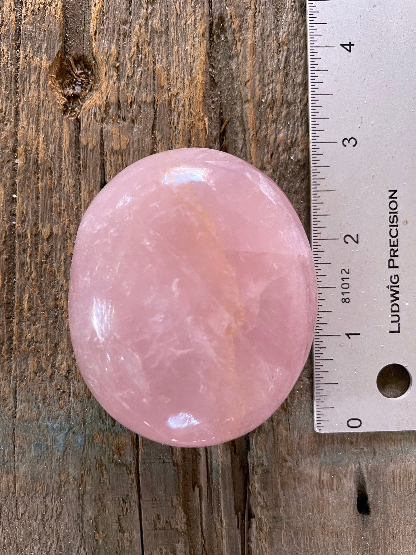 Polished Rose Quartz Palm Stone From Madagascar 212g Specimen Mineral Crystal