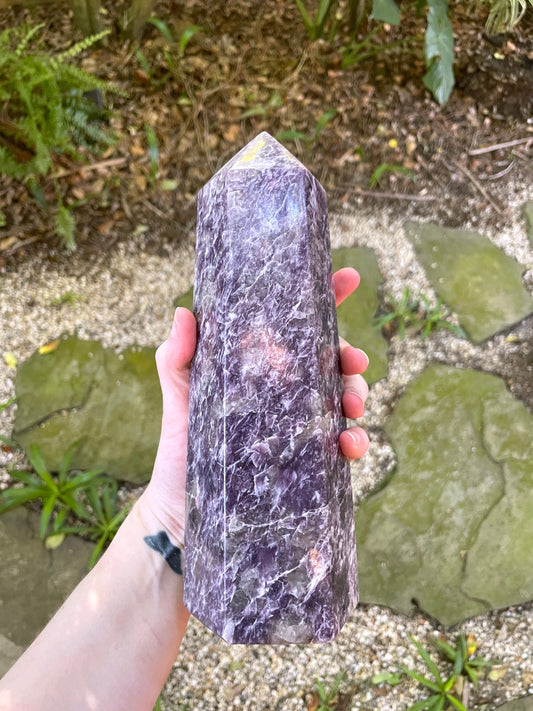 Lepidolite and Rubelite Generator Tower From Madagascar 1970g 4lbs 5.5oz Specimen Mineral Crystal
